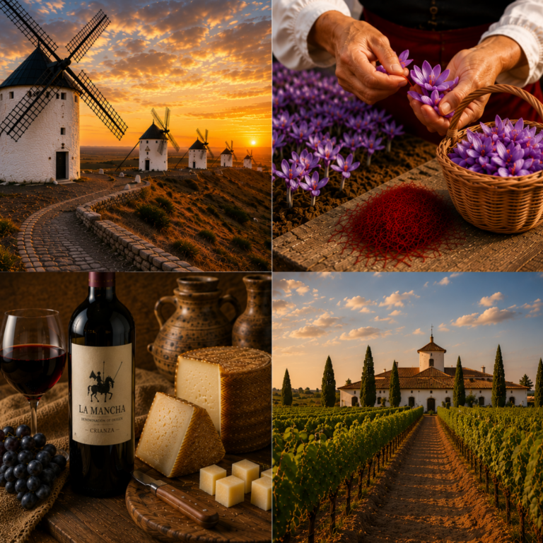 LA MANCHA, ENTRE LA ROSA DEL AZAFRÁN Y MOLINOS